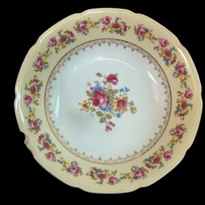 Vintage Gold Castle Japan Round Serving Bowl 9”